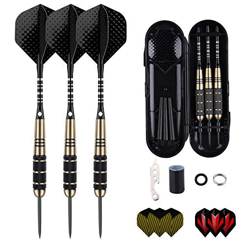 sanfeng Professional 3 Pack 24 Grams Steel Tip Darts Set With
