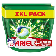 Ariel All-in-One Platinum PODS Washing Liquid Laundry Detergent Tablets / Capsules, 120 Washes (60 x 2) with Extra Stain Removal For Extra Hygiene