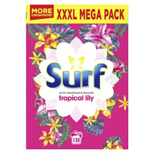 Surf Tropical Lily for fabric care Laundry Powder for brilliantly clean laundry every time 6.5 kg 130 washes (Packing may vary)