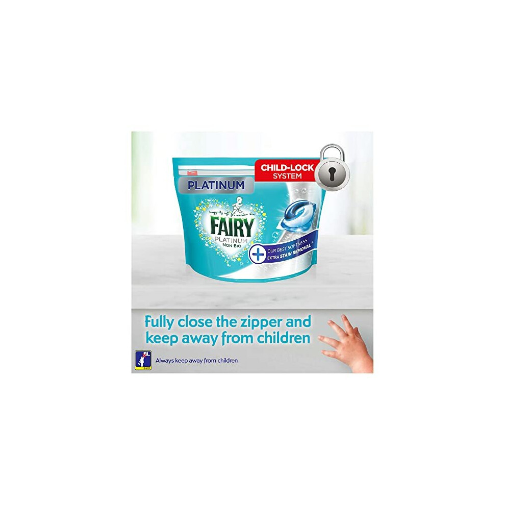 Fairy NonBio Platinum PODS, Washing Liquid Laundry Detergent Tablets