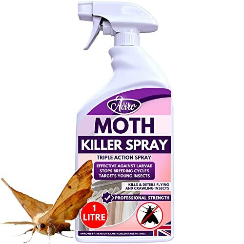 Aviro Moth Killer Spray Litre Fast Acting Moth Repellent Killer