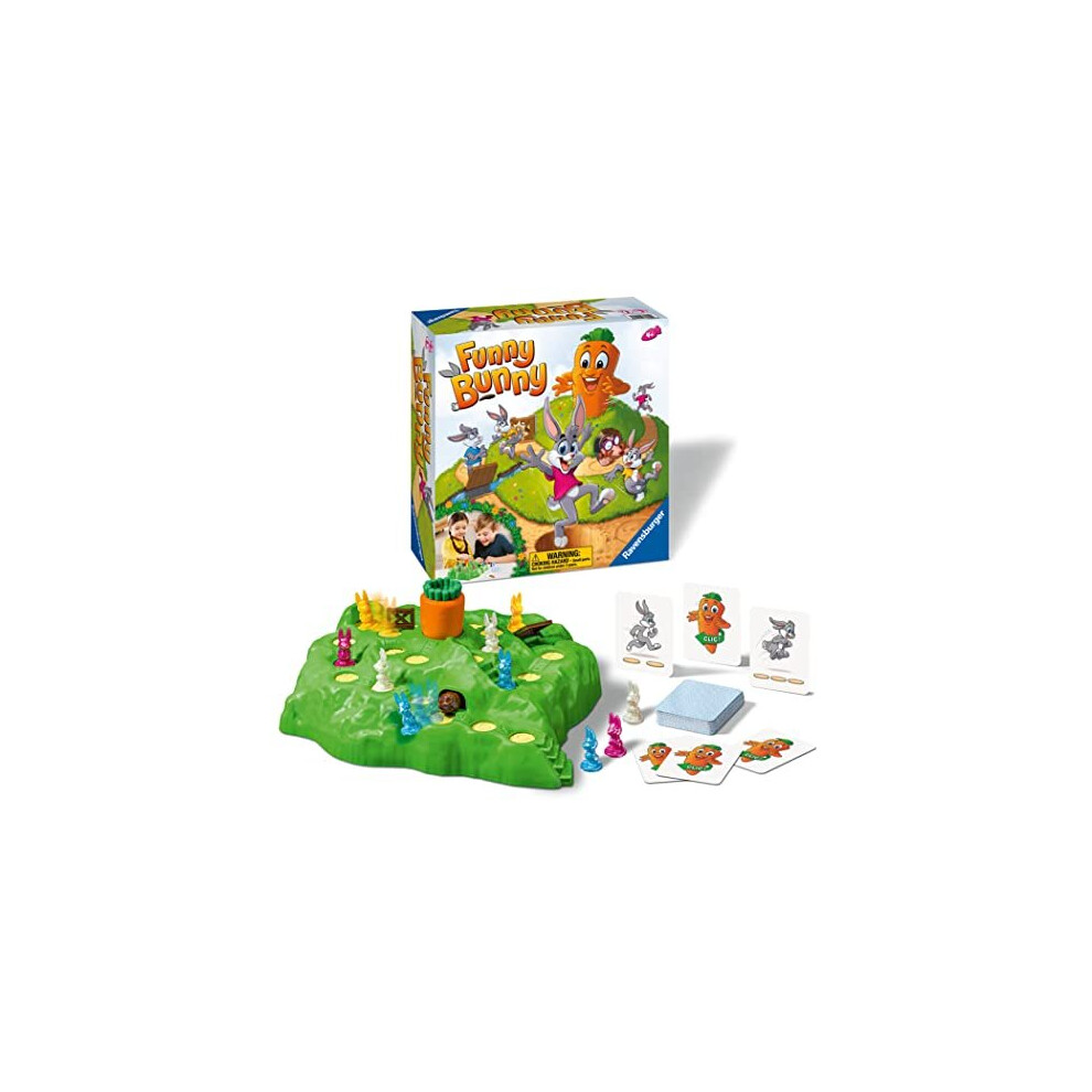 Photos - Board Game Ravensburger Funny Bunny: 4+ Family  - Race Bunnies to the Carrot in 20 Minutes  (2-4 Players)