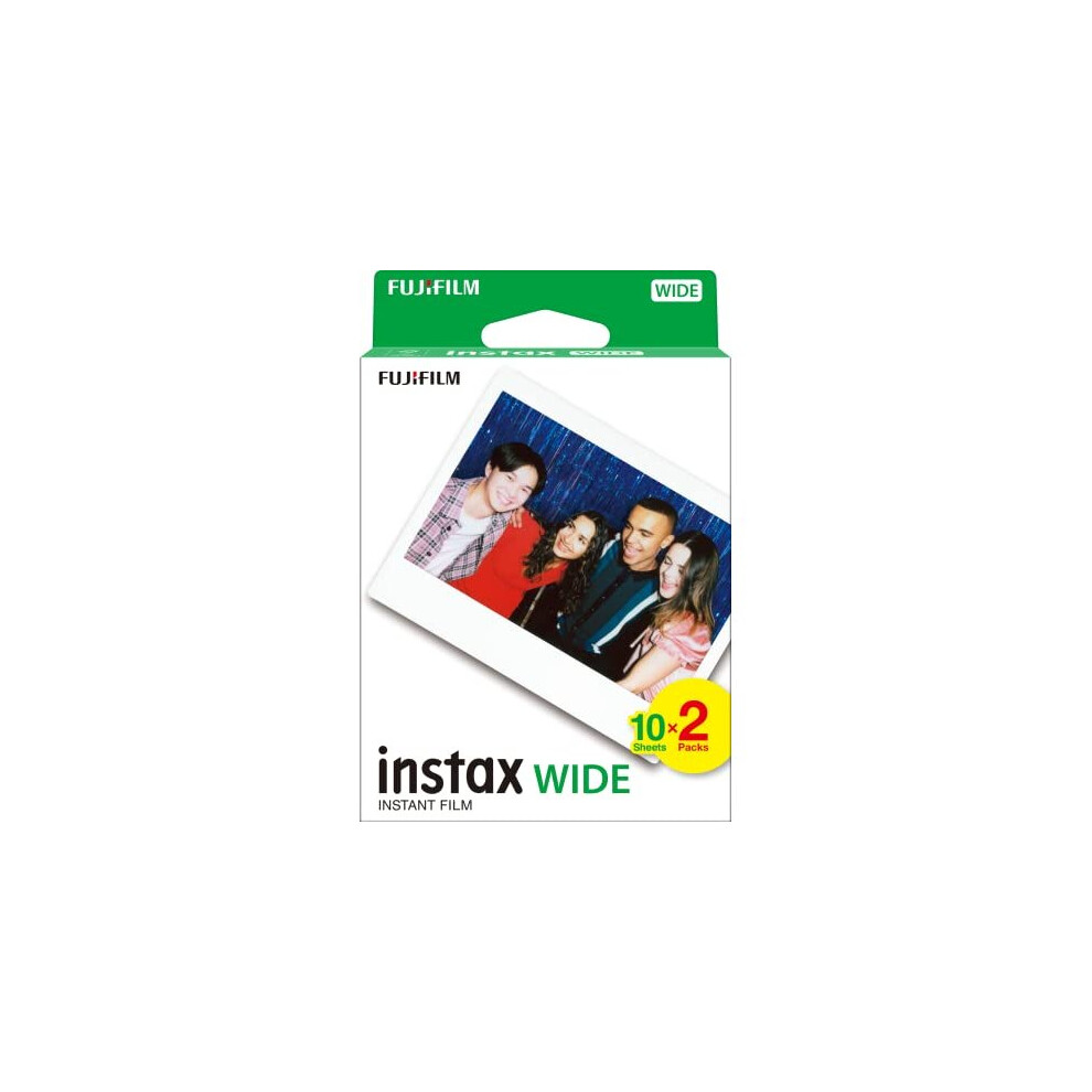 instax WIDE instant film White border, 20 shot pack, suitable for all instax WIDE cameras and printers