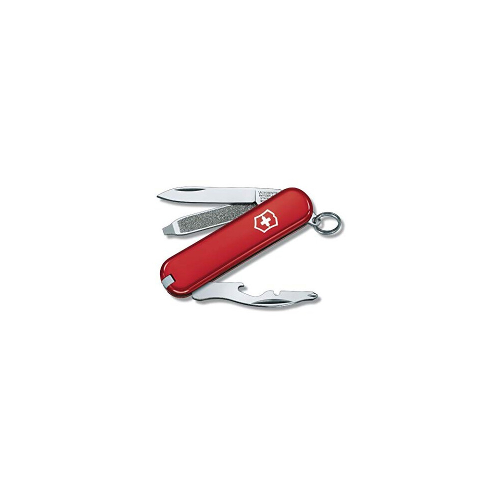 Victorinox Rally Swiss Army Pocket Knife, Small, Multi Tool, 9 Functions, Bottle Opener, Screwdriver, Red