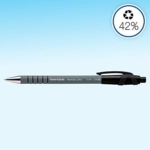 Paper Mate Paper Mate Flexgrip Ultra Retractable Ballpoint Pens | Medium Point (1.0mm) | Black | 12 Count 1