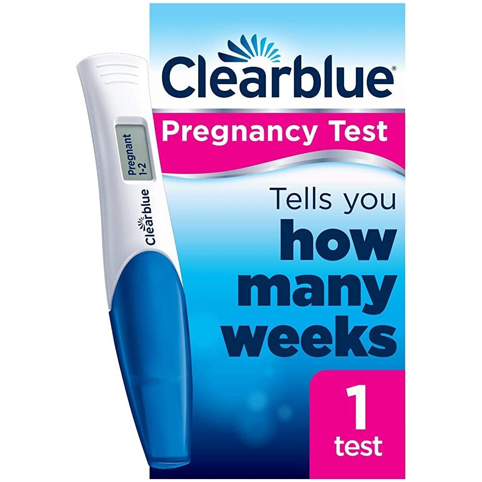 Clearblue Pregnancy Test - Digital with Weeks Indicator, The Only Test That Tells You How Many Weeks, 1 Digital Test