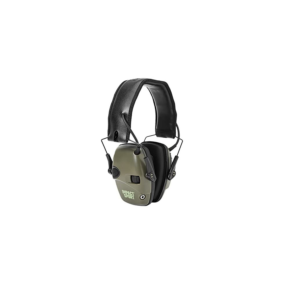 Howard Leight by Honeywell 1013530 Impact Sport Sound Amplification Electronic Shooting Earmuff, Classic Green