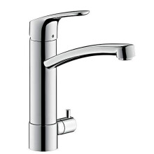 hansgrohe Focus kitchen tap 220 with 120 swivel range and integrated shut-off valve, chrome 31803000