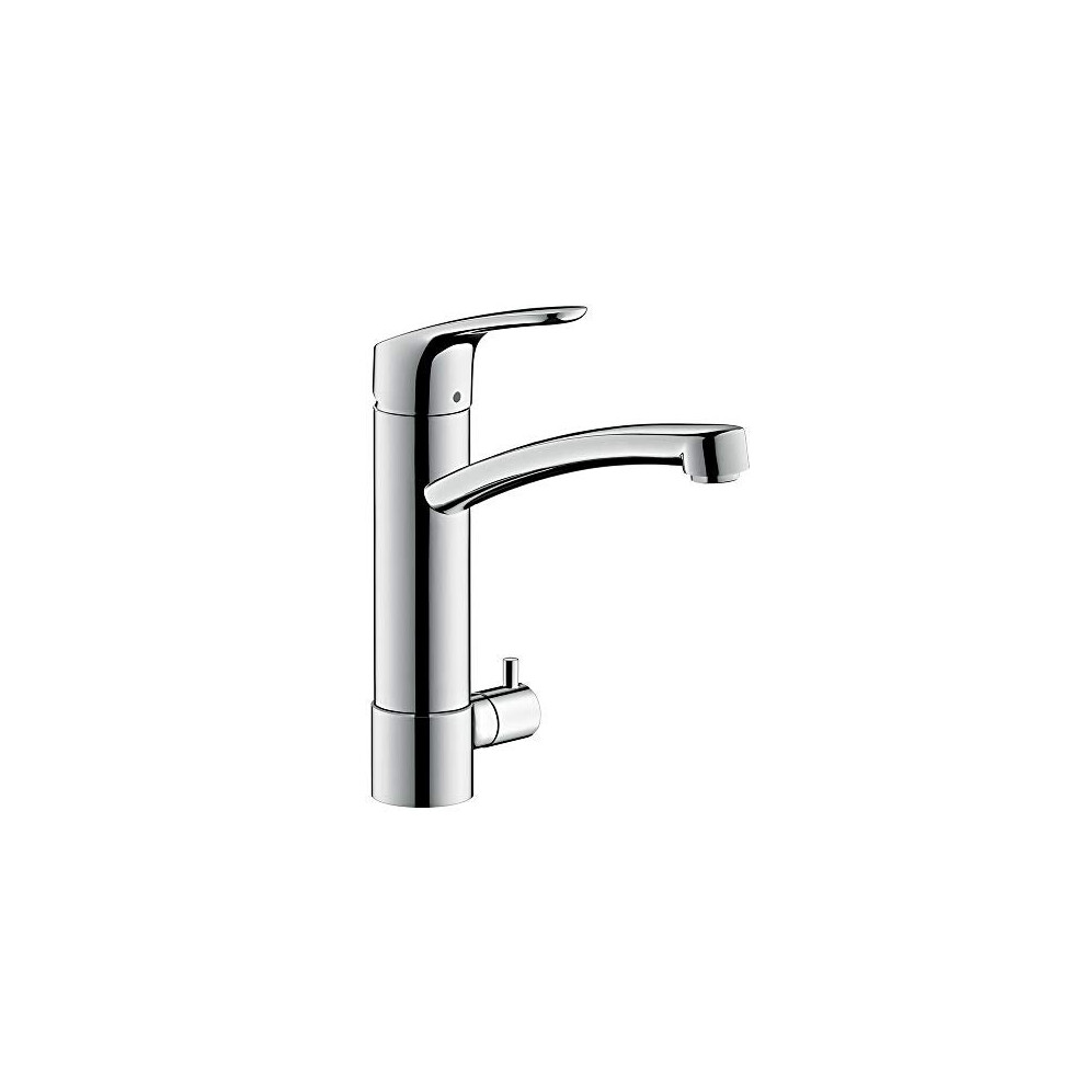 hansgrohe Focus kitchen tap 220 with 120 swivel range and integrated shut-off valve, chrome 31803000