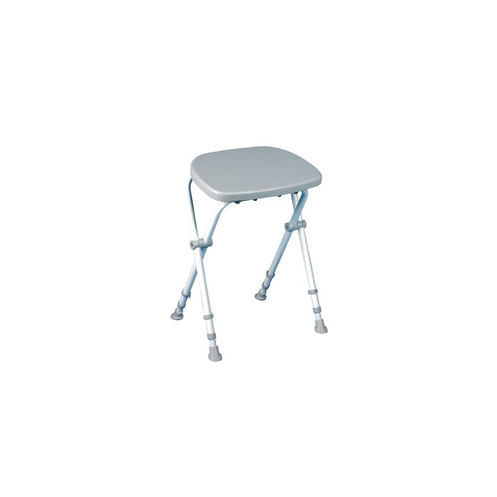 Homecraft 91310846 Sherwood Folding Perching Stool, Height Adjustable Shower Stool, Shower Aid Device For Bathing Assistance, Supportive Bath Chair,