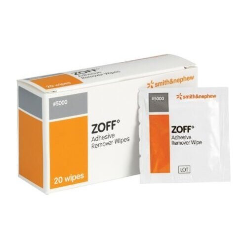 Zoff Adhesive Remover Wipes - 20 Wipes 2
