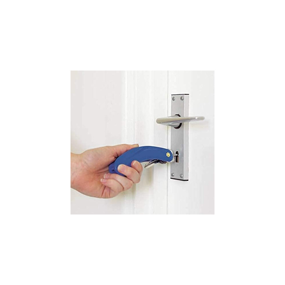 Homecraft Blue Key Turner, Double Key, Daily Living Aid For Holding, Inserting, & Turning Keys, Key Grip Device For Elderly, Handicapped, & Disabled