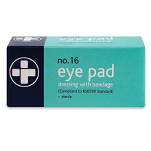 Reliance Medical | REL323 First Aid Eye Pad and Bandage, 16 No. - Thick, Comfortable, Sterile, Individually Boxed Eye Pad Dressing With A Stretch