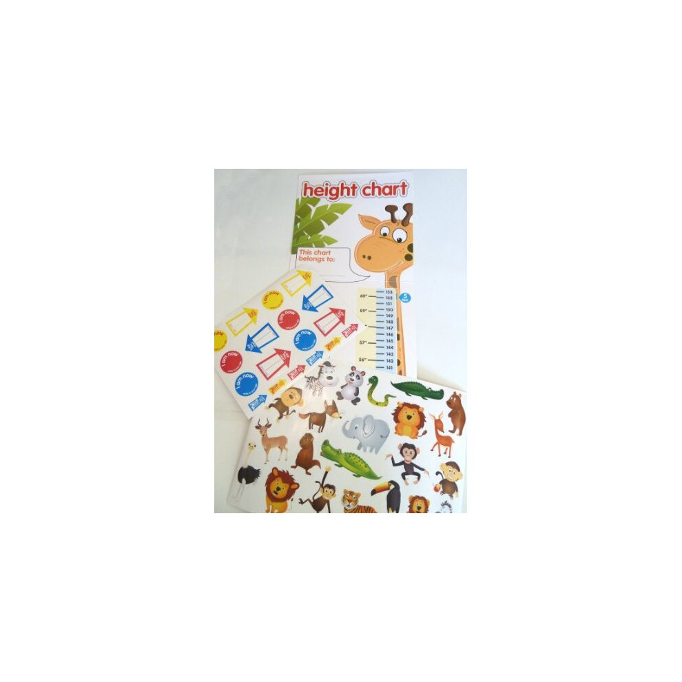 Children's Height Chart with over 40 Stickers