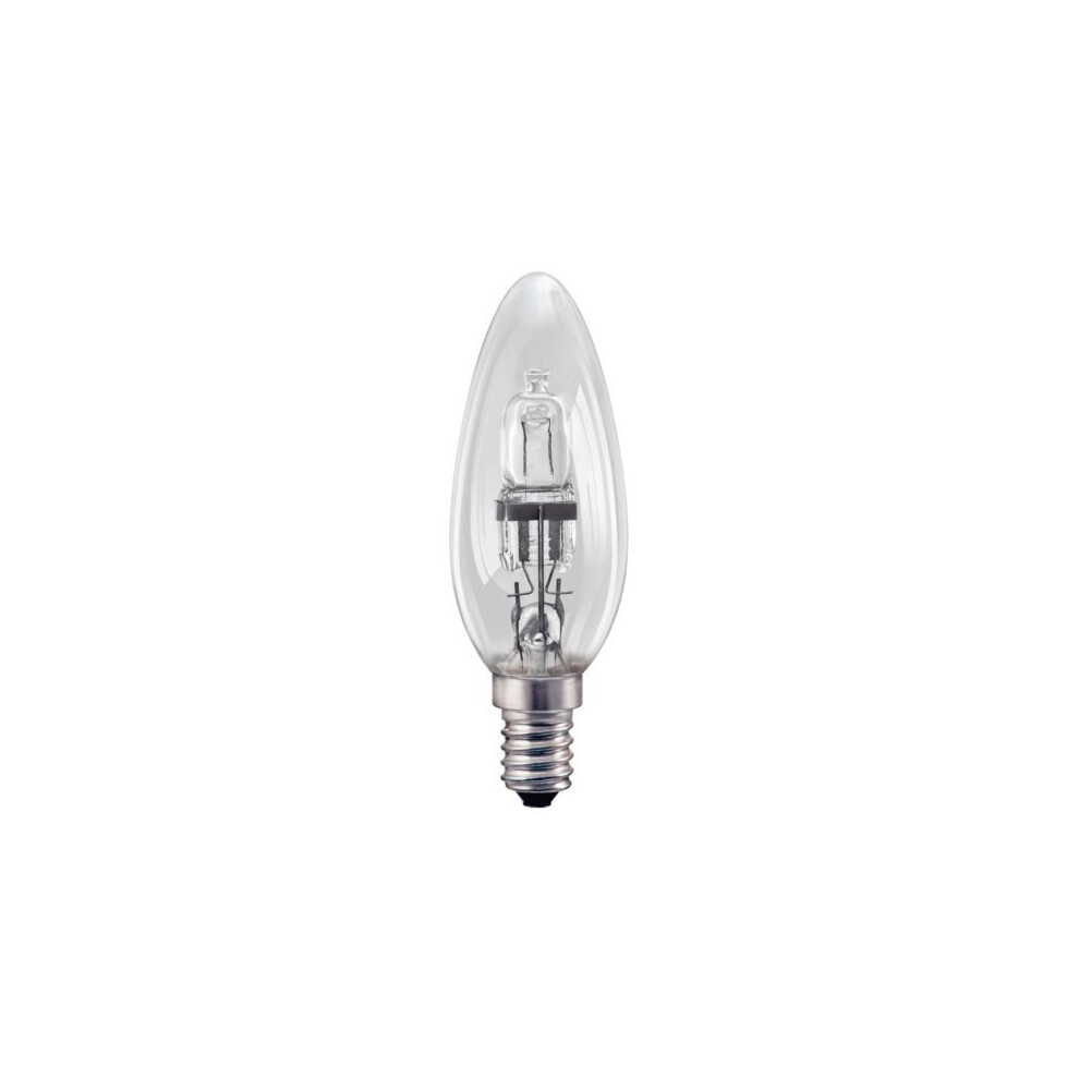 Status 28w 37w Watt E14 Small Screw In SES Clear Halogen Saver Candle Light Bulb x 4