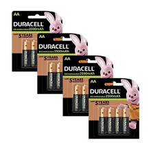 Duracell Pre Charged Rechargeable 2500mAh AA Batteries - Pack of 16