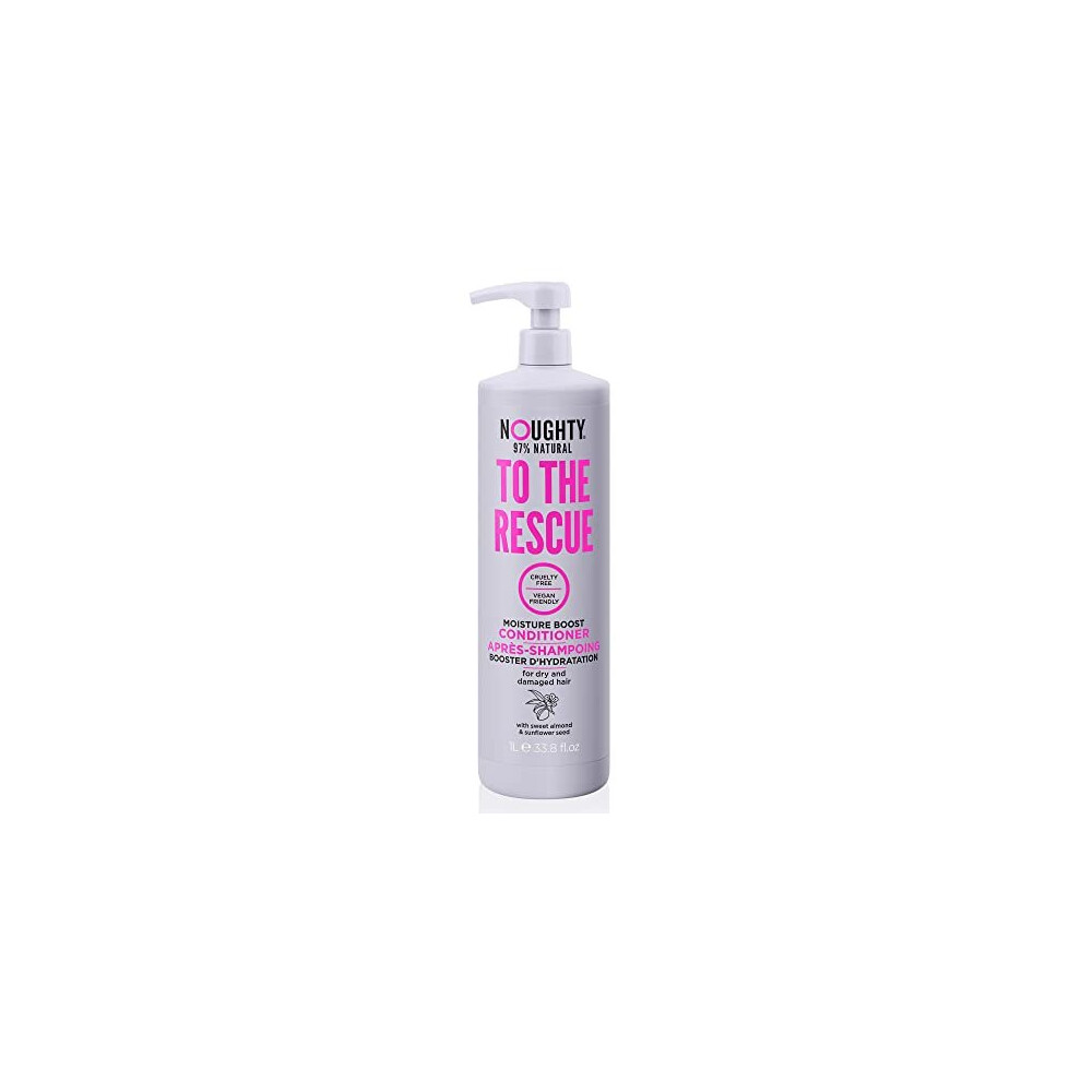 Noughty 97% Natural, To The Rescue Moisture Boost Conditioner, 97% Natural Sulphate Free Vegan Haircare, Hydrating Formula For Dry & Damaged Hair,