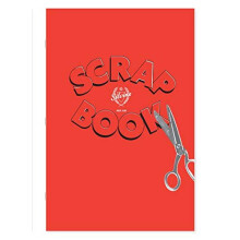 Silvine A4+ Classic Scrapbook. 24 Pages of 120gsm Blue/Grey Sugar Paper (377 x 251mm) , Red
