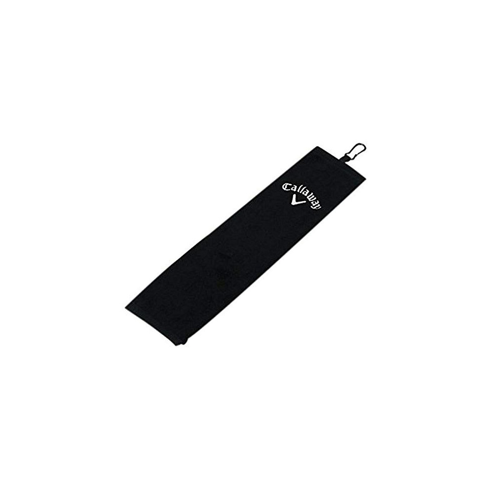 Callaway Unisex Golf Trifold Towel, Black, 16 x 21 Inches