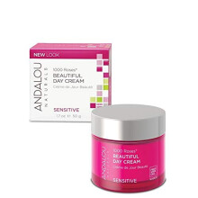 Andalou Naturals 1000 Roses Mooie Dag Crème, Gezichtsmoisturizer voor Gevoelige Huid, 1.7 Ounce