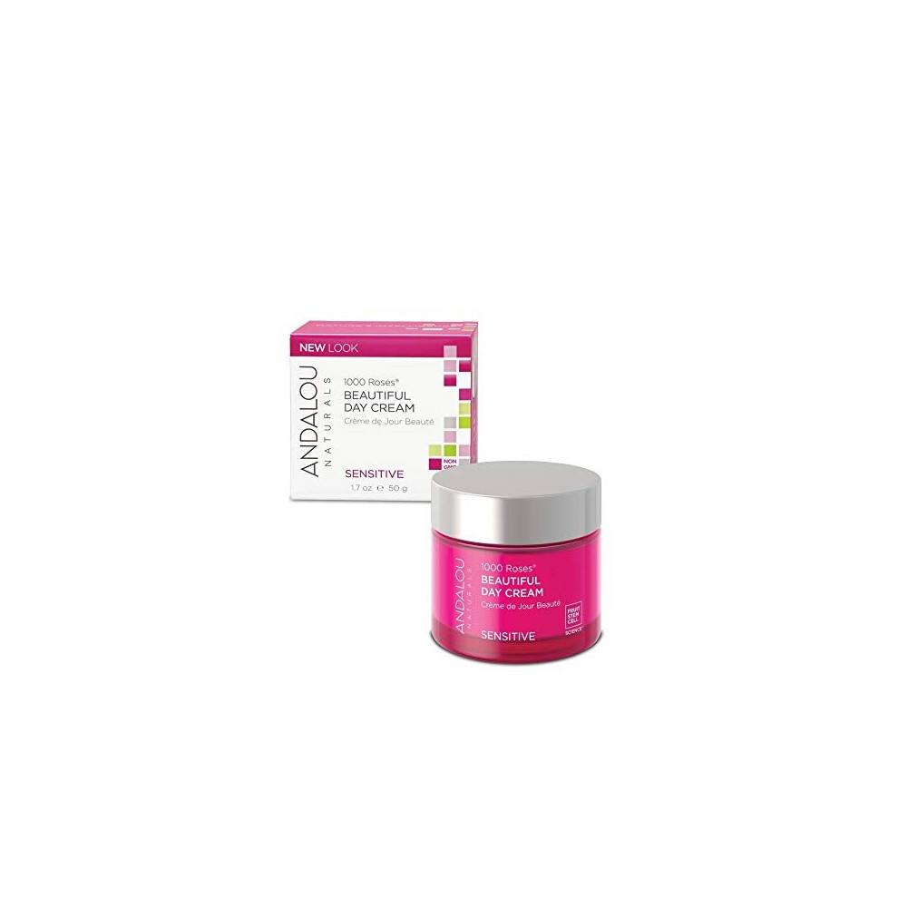 Andalou Naturals 1000 Roses Beautiful Day Cream, 1.7 Ounce