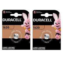 2 DURACELL 1620 Lithium Batteries CR1620 DL1620 ECR1620