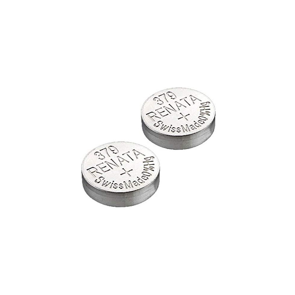 2 x Renata Watch Battery - Swiss Made Silver Oxide Renata Batteries - Renata 379 (SR521SW)