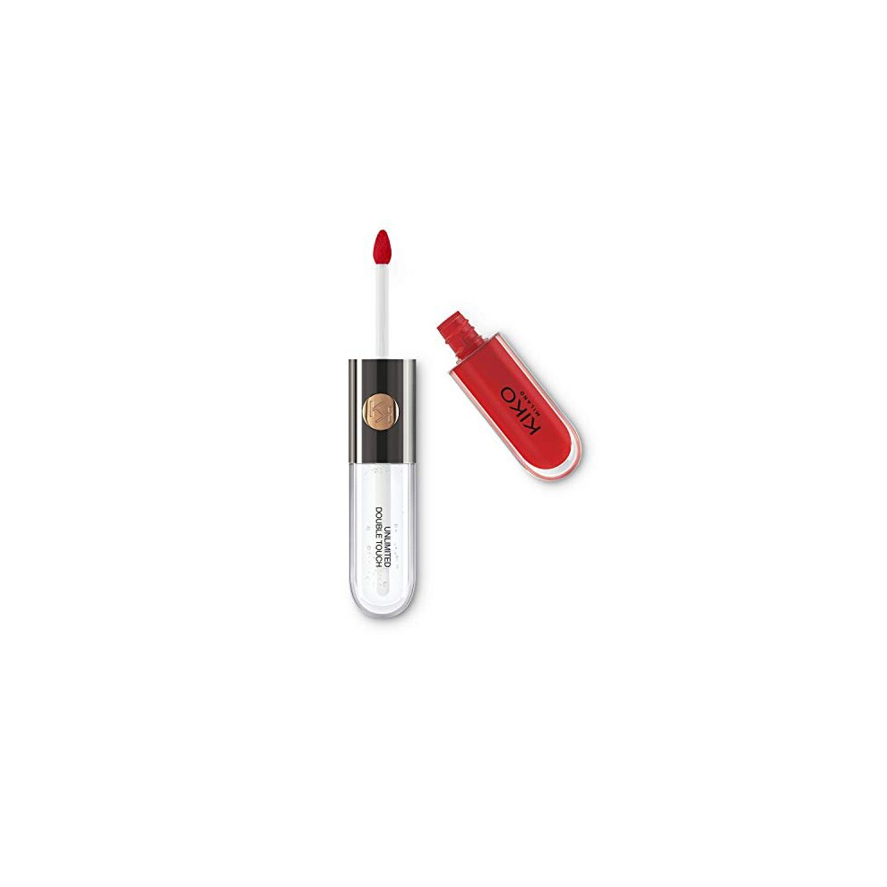 KIKO Milano Unlimited Double Touch 107 | Liquid lipstick with a bright finish in a two-step application. Lasts up to 12 hours. No-transfer base colour - Image 4