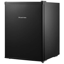 Russell Hobbs RHTTF67B 66L Table Top Mini Fridge, Black — Reversible Doors, Adjustable Thermostat, 2 Removable Shelves