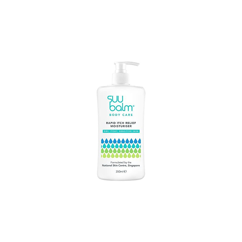 Suu Balm Cream - Itch Relief Menthol & Ceramide Body Moisturiser - Eczema, Psoriasis, Dry, Sensitive Skin Treatment (350Ml)