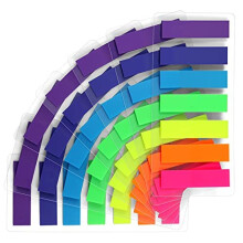 Moinkerin 980 pezzi di segnalibri adesivi con 7 linguette indice colorate, bandierine indice colori vivaci, adesivi indice pagina traslucidi per