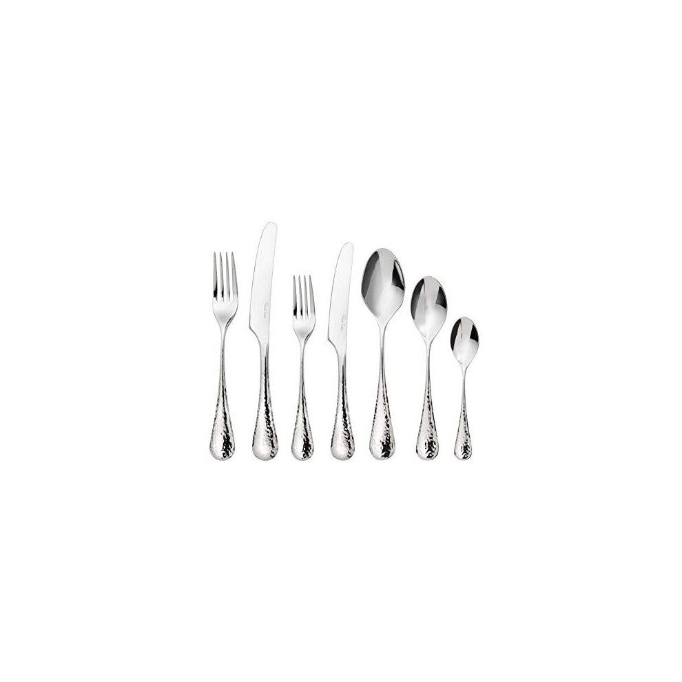 Robert Welch Honeybourne Bright Cutlery Set, 42 Piece for 6 People. Made from Stainless Steel. Dishwasher Safe.