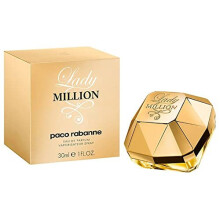 Paco Rabanne Lady Million Eau de Parfum Spray Para Mujer Negro 30 ml (Pack de 1)