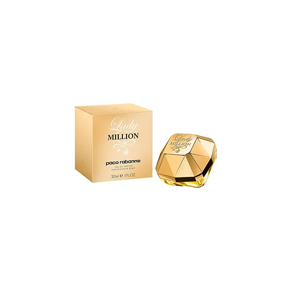 Paco Rabanne Lady Million Eau de Parfum Spray Pour Femme Noir 30 ml (Pack de 1)