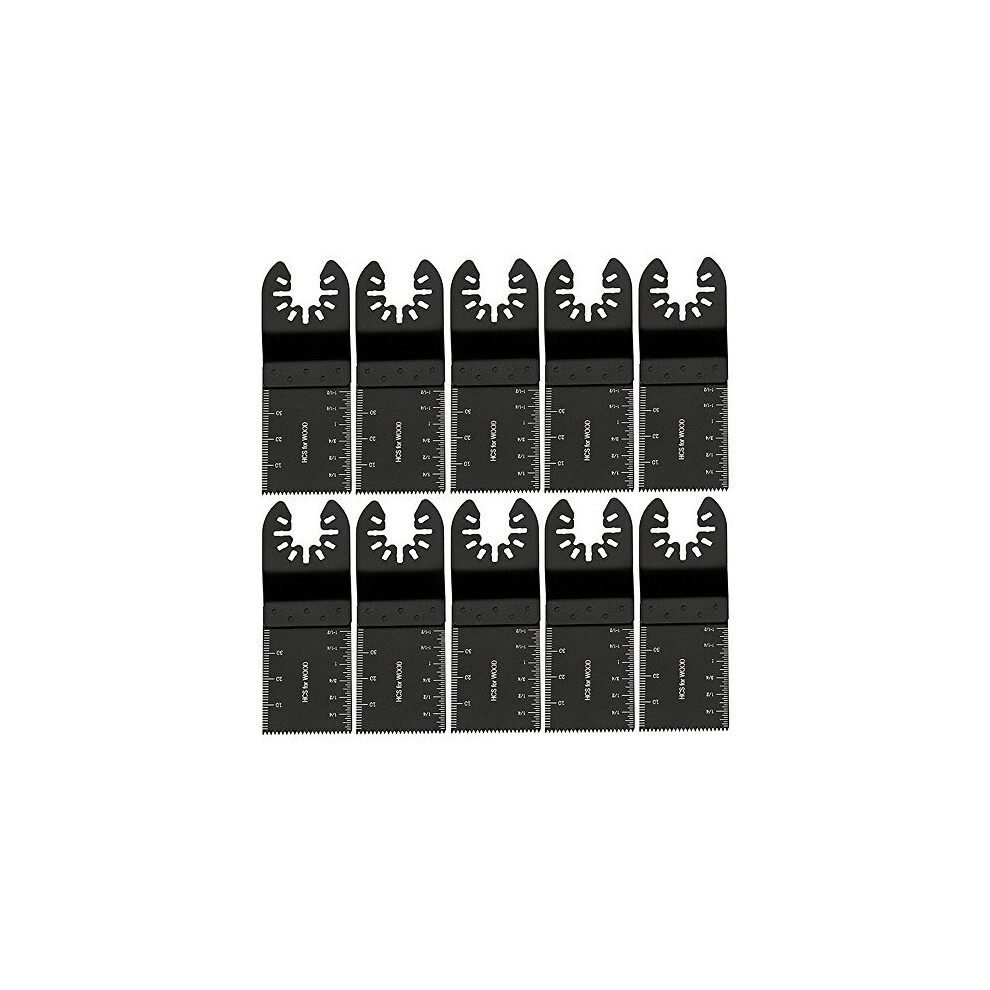 10Pcs Oscillating Saw Blades Quick Release Multitool For Metal Wood Plastic Cut Blades Fit Cable Black 6299228697329