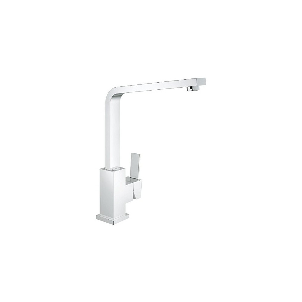 GROHE 31393000 Sail Cube Kitchen Tap (360 Degree Swivel Range, High Spout, Starlight and Silkmove)