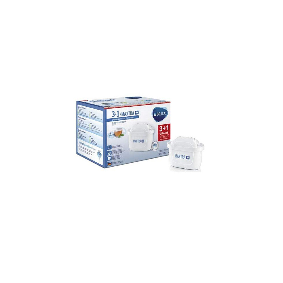 Brita Maxtra+ Pack Of 3+1 Water Filter Cartridges, Refills Compatible With Pitchers That Reduce Lime And Chlorine