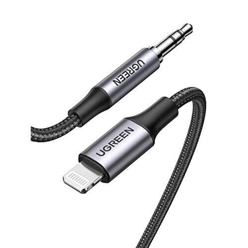 Cavo Lightning - UGREEN - 1M - MFi - Jack 3.5mm - Nylon Intrecciato