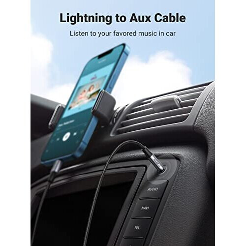 Cavo Lightning - UGREEN - 1M - MFi - Jack 3.5mm - Nylon Intrecciato 1