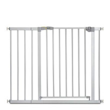 Hauck Safety Gate for Doors and Stairs Stop N Safe 2 incl. 21 cm Extension / Pressure Fit / 96 - 101 cm Large / Metal / Grey