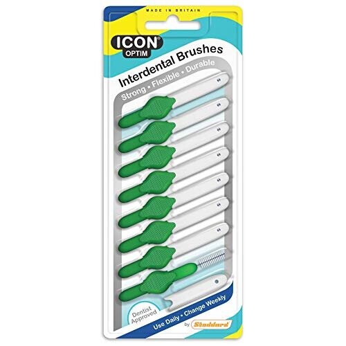 ICON OPTIM Interdental Brush Medium Green (Pack 8)