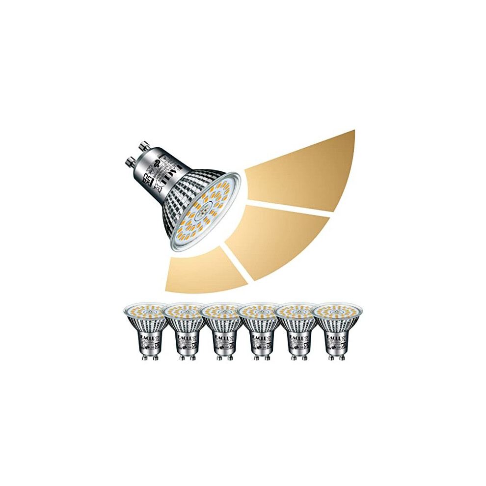 EACLL GU10 3-Brightness Dimmable 10W LED Bulbs 4000K Warm White, Pack of 6, 940lm 125W Halogen Spotlight Equivalent, 120 Flicker Free Reflector-image-OPC-PB8PGTF-NEW