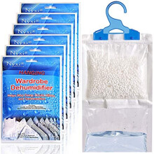 Nyxi Set of 6 Hanging Interior Wardrobe Dehumidifier - 230g Each Bag - Ideal to stop damp, mould mildew & condensation- For Wardrobe, Home, Kitchen,