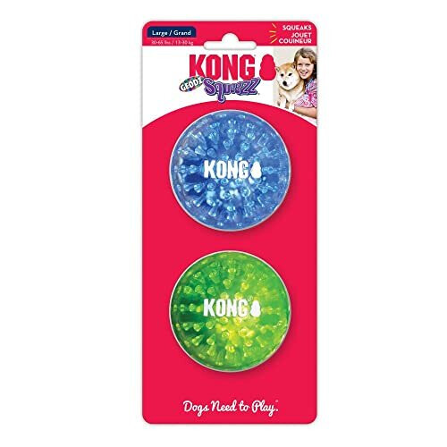 KONG KONG Squeezz Geodz 2-pk Assorted Multi Colours dog toy