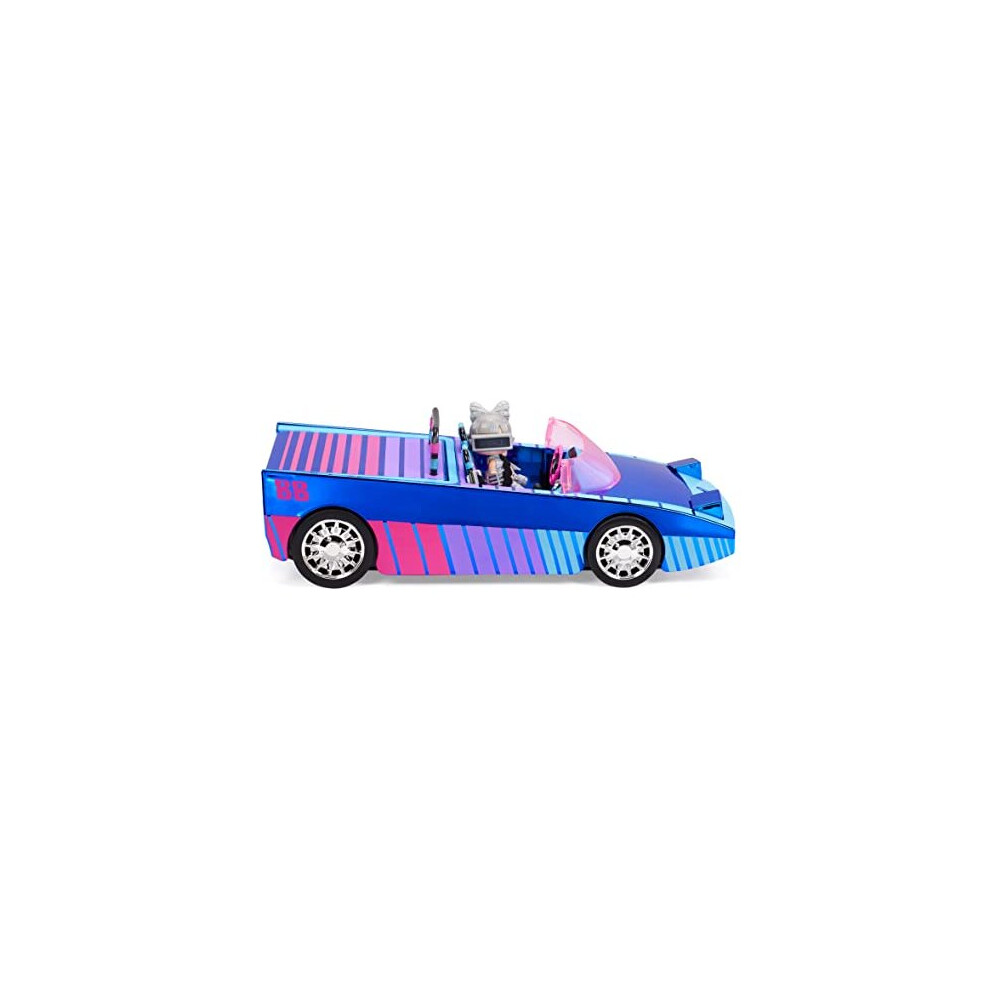 LOL Surprise Dance Machine Car with Exclusive Doll, Surprise Pool, Dance Floor & Magic Blacklight - Multicolour Doll Car, for Girls Ages 4+