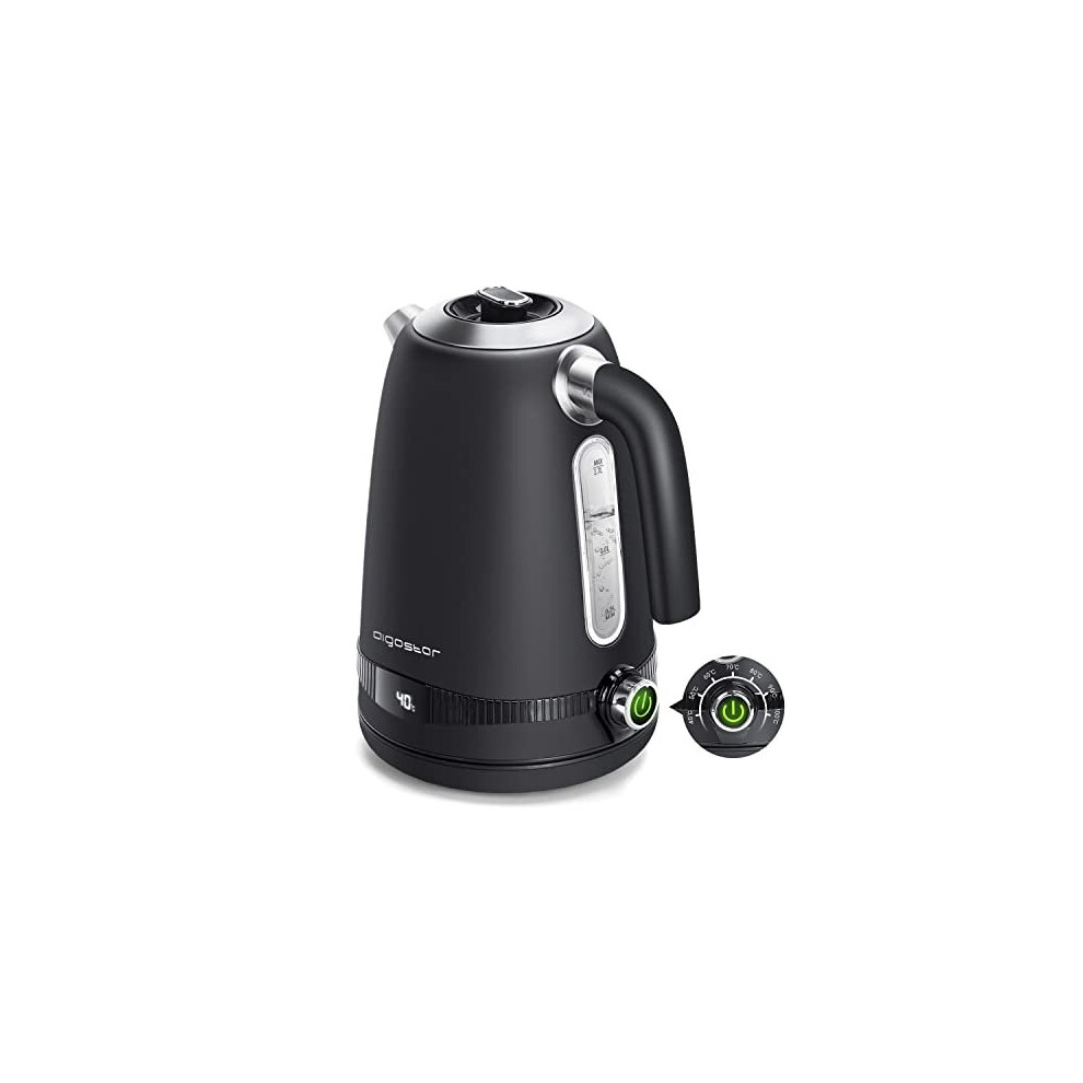 Aigostar Electric Kettle, Variable Temperature Control Kettle (40C-100C) , 2200W 1.7L Fast Boil Kettle Cordless, Smart Eco Kettle, Keep Warm,