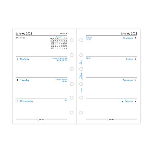 FILOFAX Pocket Week ON 2 Seiten Englisch 1