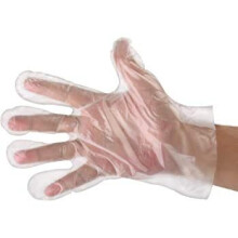 REQUISITE NEEDS Disposable Gloves Pack of 100, Clear Plastic Polyethylene Transparent Waterproof Gloves For Multi Purpose - Sanitary, Food Prep, Home