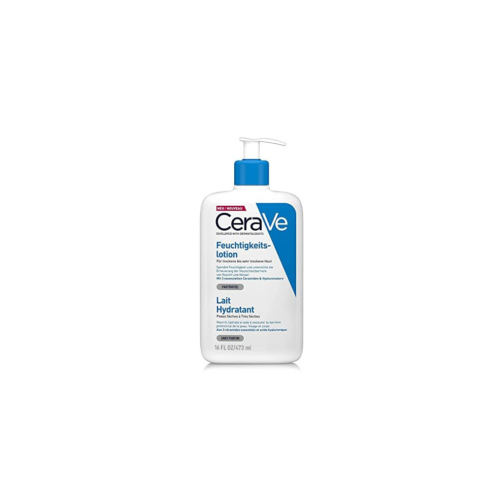 CeraVe Moisturising Lotion for Dry to Very Dry Skin 473 ml with Hyaluronic Acid and 3 Essential Ceramides