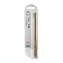 Waken, x1, White Soft Bristle Bamboo Toothbrush, Biodegradable Natural Bamboo Handle, Eco Toothbrush Soft, Eco-Friendly Dental Brushes, Bamboo Vegan